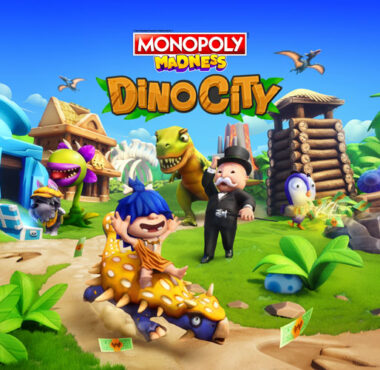 Dinosaurukset ryntäävät Monopoly-lautapelin kentille metkut mielessään