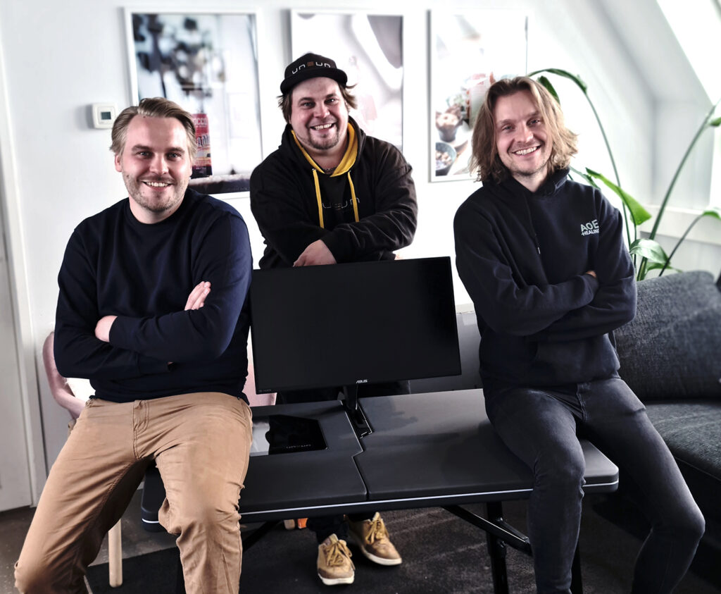 Vasemmalta Aleksi Rinkinen, Santeri Rinkinen, Jere Vainikka