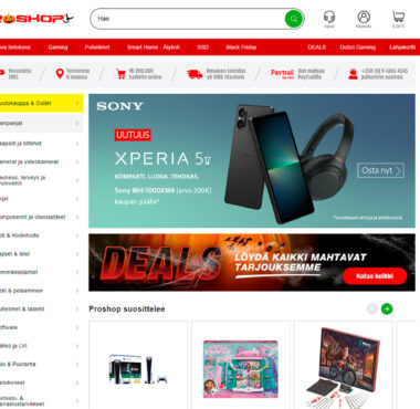 Proshop: uusi verkkokauppa tietokoneosien ja pelien ostamiselle – joko olet tutustunut?